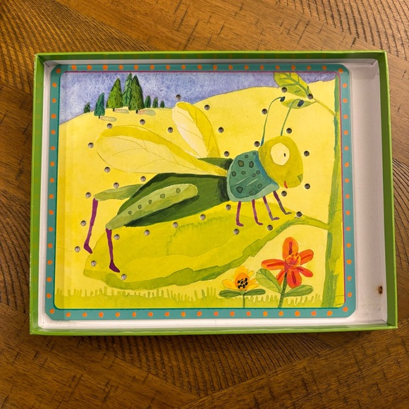 eeBoo lacing cards Friendly Bugs, discontinued, Y2K. 5 bright cards and laces. - Picture 3 of 11